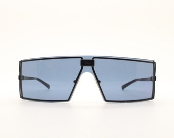 Christian Dior Y2K Vintage Rectangular Shield Sunglasses Made in