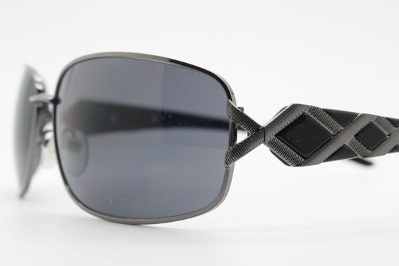 2000s vintage rectangular bug eye sunglasses. Sol… - image 2