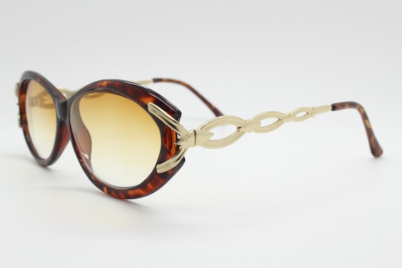 90s vintage oval cateye sunglasses. Womens honey … - image 1