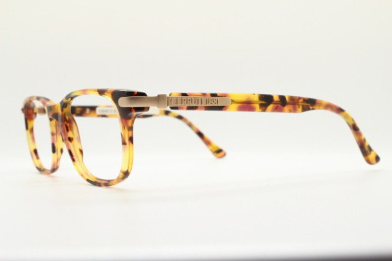 Cerruti 1881 Rectangular Eye Glasses. Vibrant Honey Tortoise Gloss ...