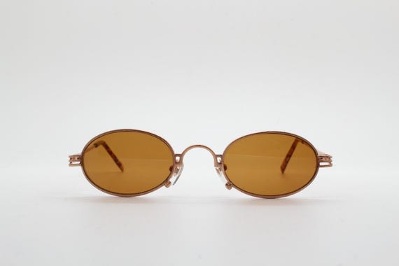 Occhiali da sole ovali vintage in metallo anni Montatura