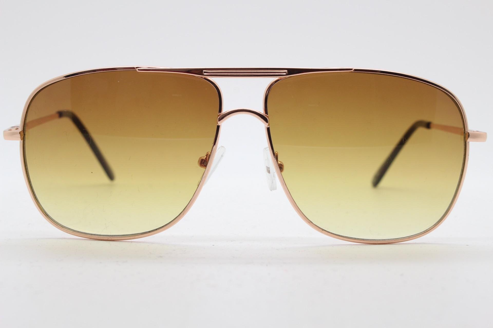 Oversized Square Aviator Sunglasses Vintage Metal Y2K Retro Chic Y2K Vintage Square Aviator Sunglasses. Black Gloss Metal  main image 4