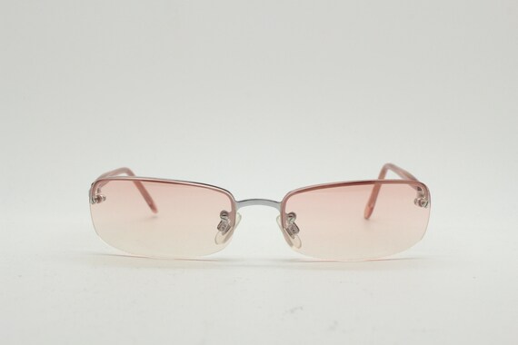 Y2K vintage wrap around rectangular sunglasses. H… - image 2