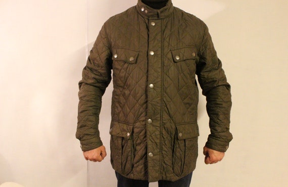 Buy Barbour Vintage Quilted Three Quarter Length 4 Pocket Round