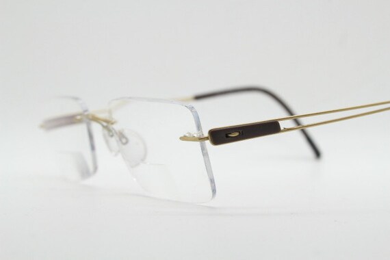 Silhouette rectangular frameless eye glasses mode… - image 5
