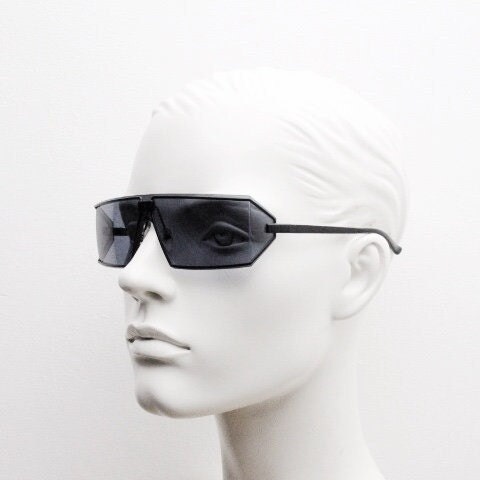 Christian Dior Y2K Vintage Rectangular Shield Sunglasses