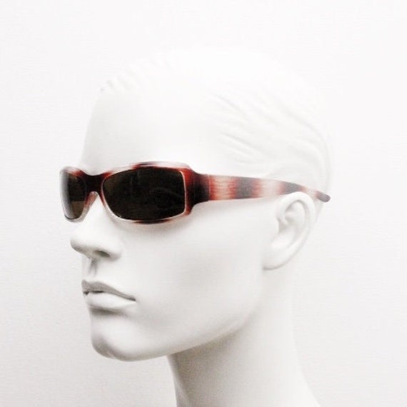 Vintage rectangular shield sunglasses. Transparen… - image 9