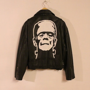 Hi-tech 90s Vintage Black Leather Jacket. Made in England. Cropped