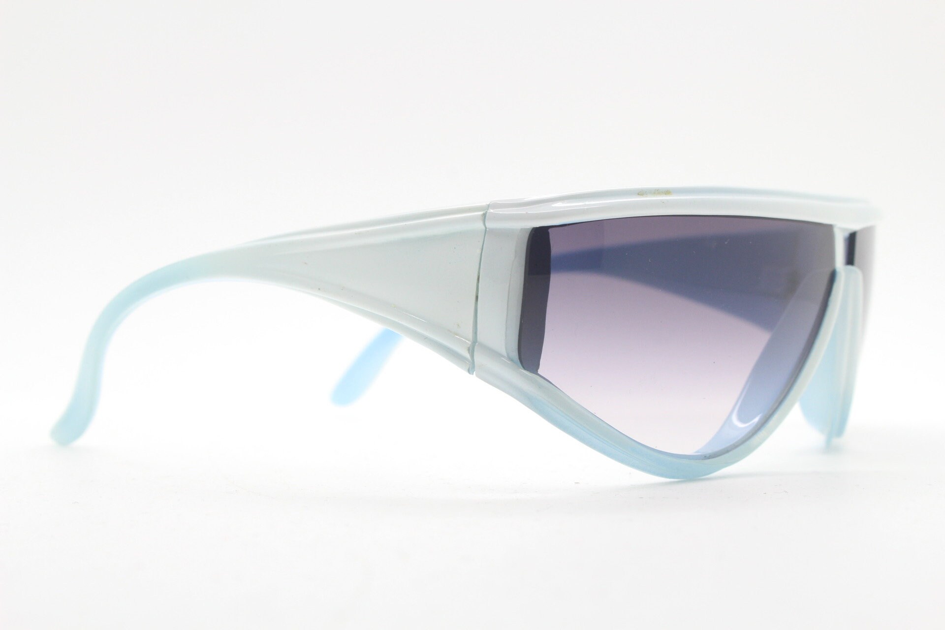 80s Vintage Visor Sunglasses. Aerodynamic Wrap Around White Etsy