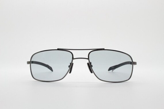 90s vintage modified rectangular aviator sunglass… - image 3