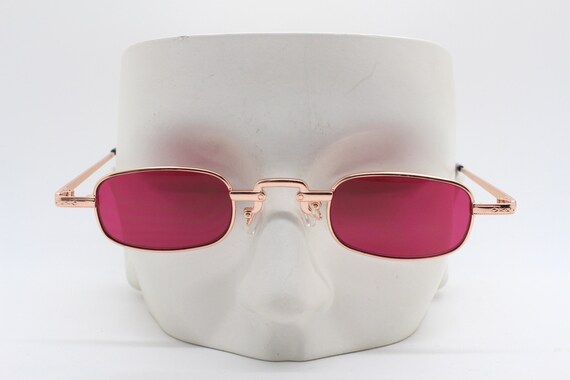 90s vintage small rectangular sunglasses. Imposin… - image 3