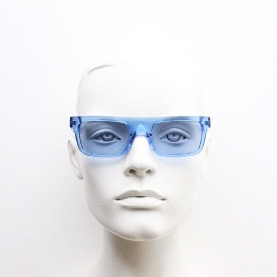 Kaleos rectangular flat top sunglasses. Bright sk… - image 9