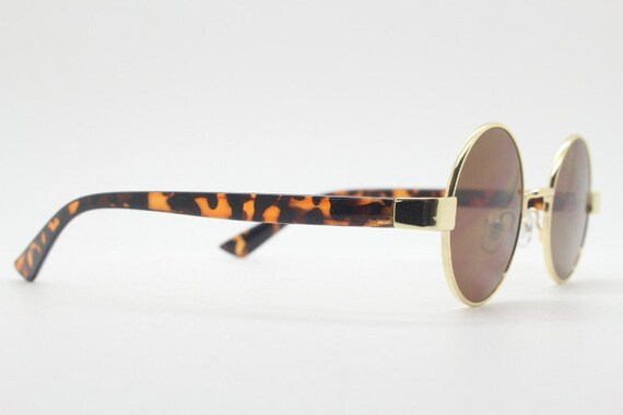 Occhiali da sole vintage rotondi anni Montatura dorata stile