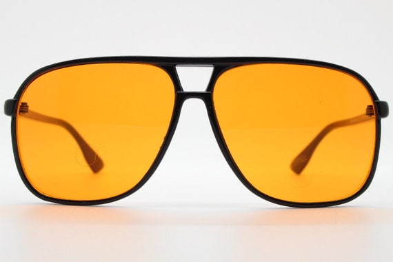 Y2K vintage square aviator sunglasses. Classic 70… - image 6