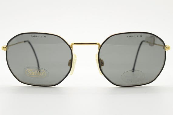 Safilo 90s vintage angled rectangular sunglasses … - image 4