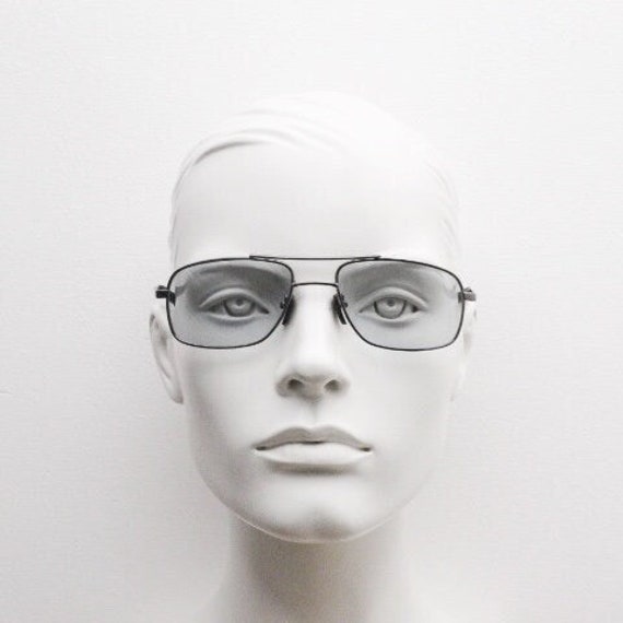 90s vintage modified rectangular aviator sunglass… - image 1