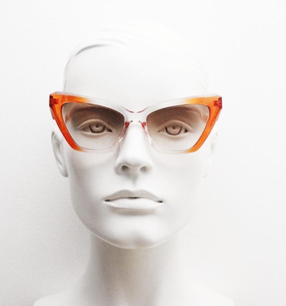 Cateye Sunglasses Orange Sunglasses Frames Vintage Oversized