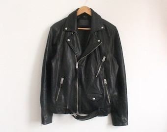 Vintage WWI -WWII Military Leather Jacket Trench Coat Size XL - Etsy
