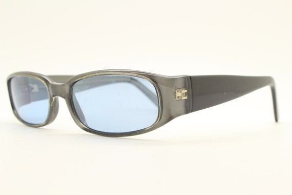 Y2K vintage rectangular shield sunglasses. Purple… - image 6