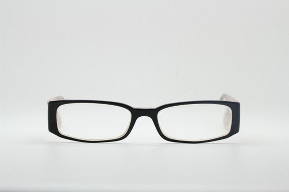 Prada 90s vintage eye glasses. Black acetate sati… - image 2