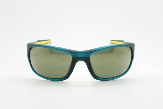 Y2K vintage visor sports shield sunglasses. Green… - image 4