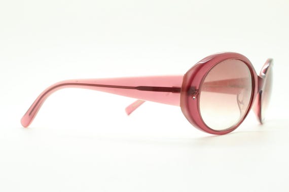 Women\'s Chunky Coral Pink Oval Retro Sunglasses Womens Sunglasses Wide Oval Shape Retro Fashion UV 400 Peach  main image 4