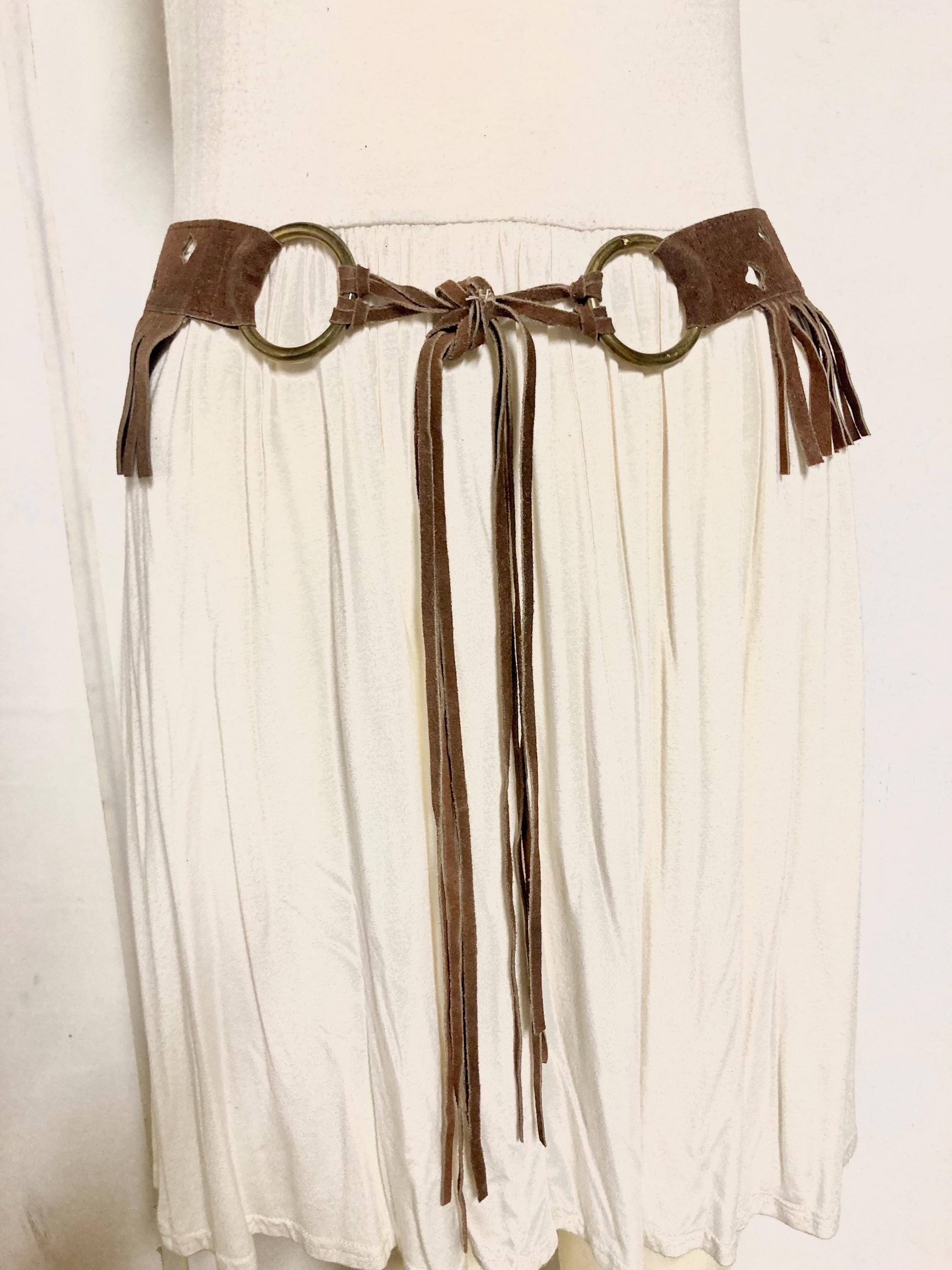 Vintage Suede Belt With Tassels - Etsy display picture 3