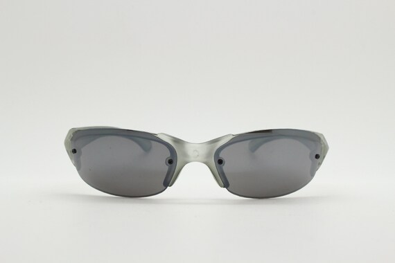 Y2k vintage futuristic shield sunglasses. Aerodyn… - image 4