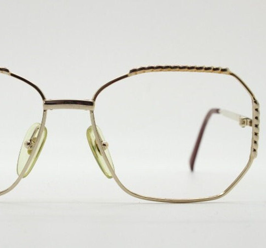 Christian Dior 80s Vintage Octagon Eye Glasses. Angular Sided