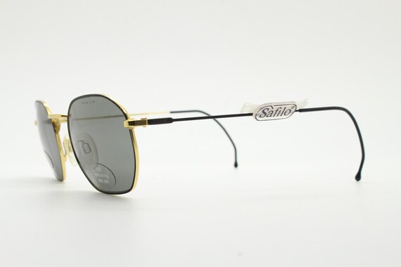 Safilo 90s vintage angled rectangular sunglasses … - image 6