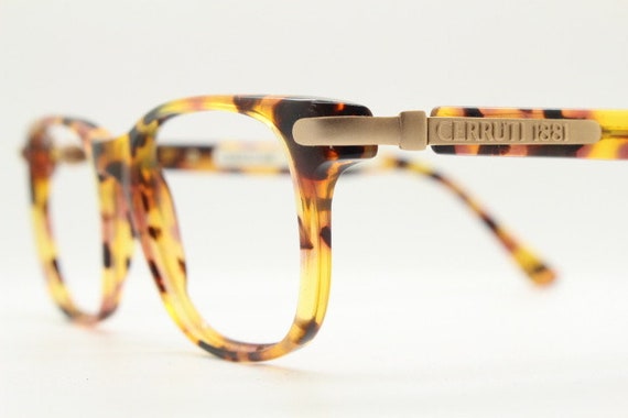 Cerruti 1881 rectangular eye glasses. Vibrant hon… - image 1