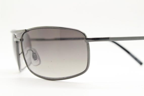 90s vintage rectangular wrap around sunglasses. G… - image 5