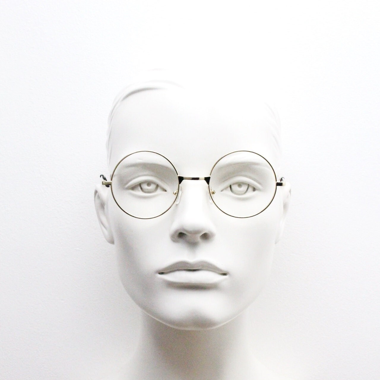 90s Vintage Round Gold Glasses Frames. Clear Lens 20s Design Etsy