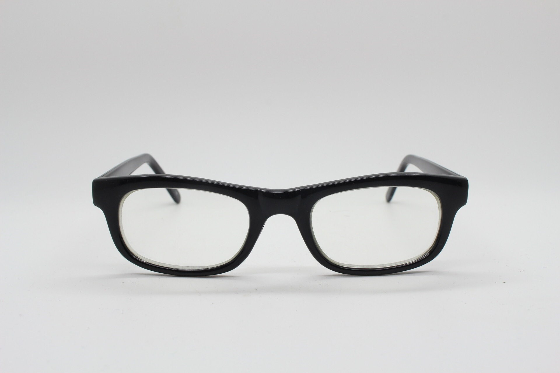 90s Vintage Black Low Profile Glasses. 60s Design Rectangular Etsy UK