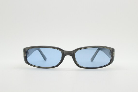 Y2K vintage rectangular shield sunglasses. Purple… - image 4