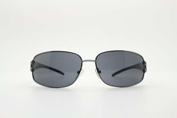 2000s vintage rectangular bug eye sunglasses. Sol… - image 4