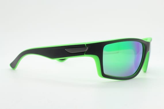 Y2K vintage visor sports shield sunglasses. Green… - image 7