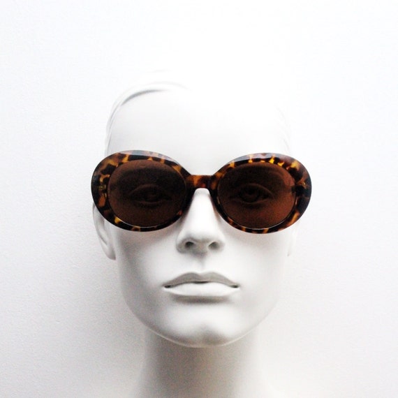 Y2k vintage oversized round sunglasses. Women's b… - image 7