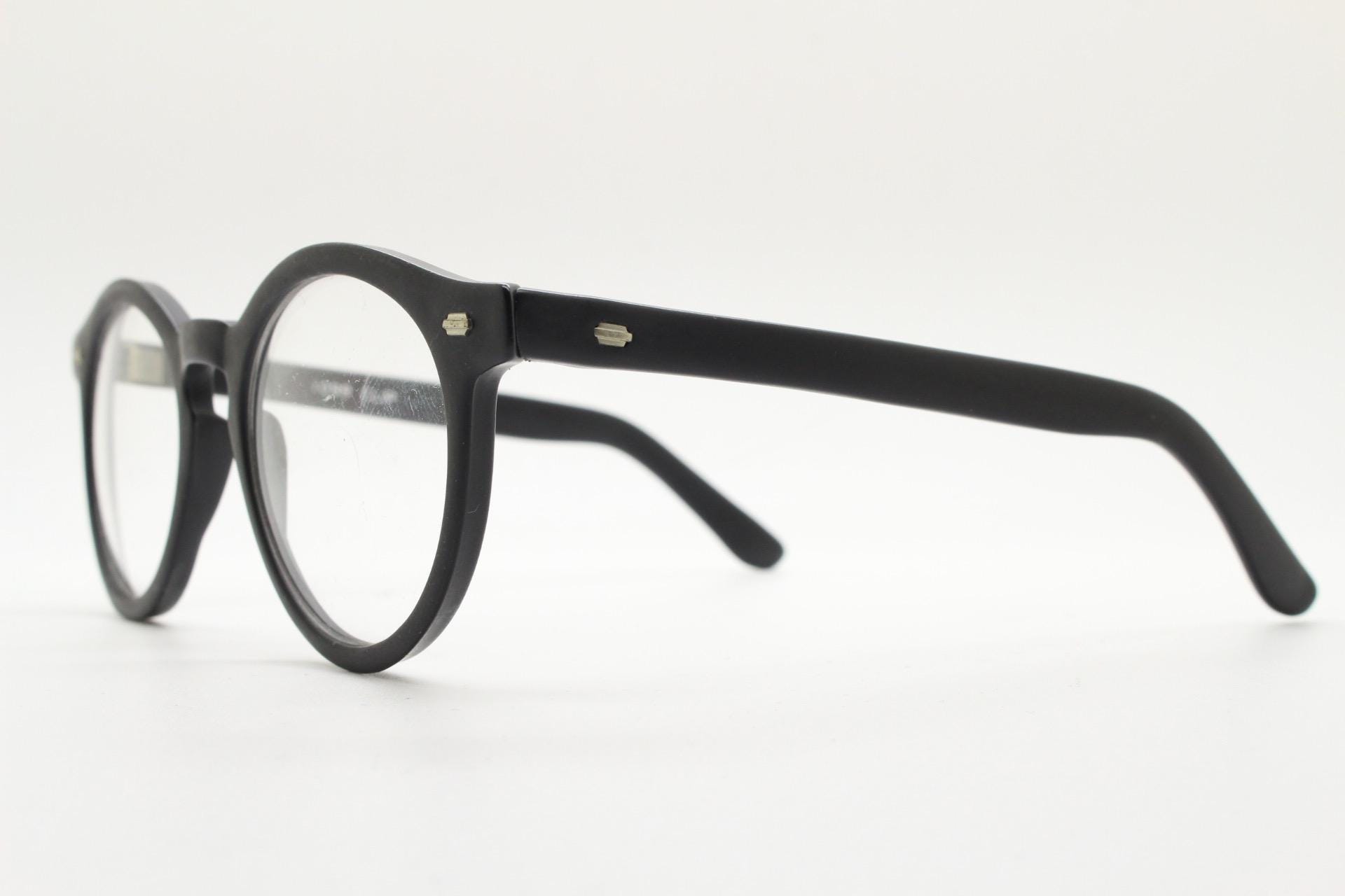 Spectacles Rouned Corner Oliver Smith Round Eye Glasses. Black Matt Finish Optical Frames With ...