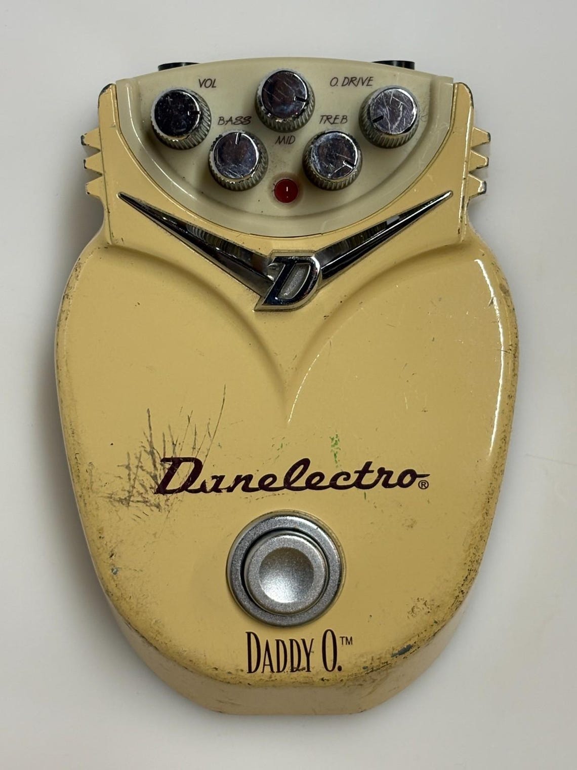 Danelectro Daddy O Electric Guitar Pedal. Vintage 1996 overdrive distortion. Overwhelming monstrous sound with numerous effect combinations, foto 1 di 5