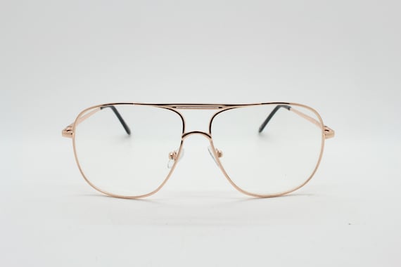 Y2K Vintage Square Aviator Glasses. Mens 70s Design Rose Gold Frame With Clear  Lenses. Unworn NOS Aviators -  Canada
