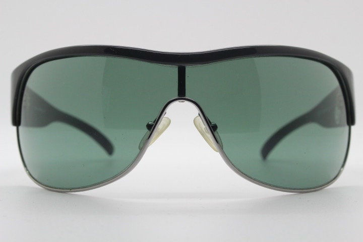 Emporio Armani Oversized Wrap Around Shield Sunglasses Made  display picture 3