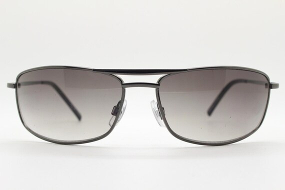 90s vintage rectangular wrap around sunglasses. G… - image 4