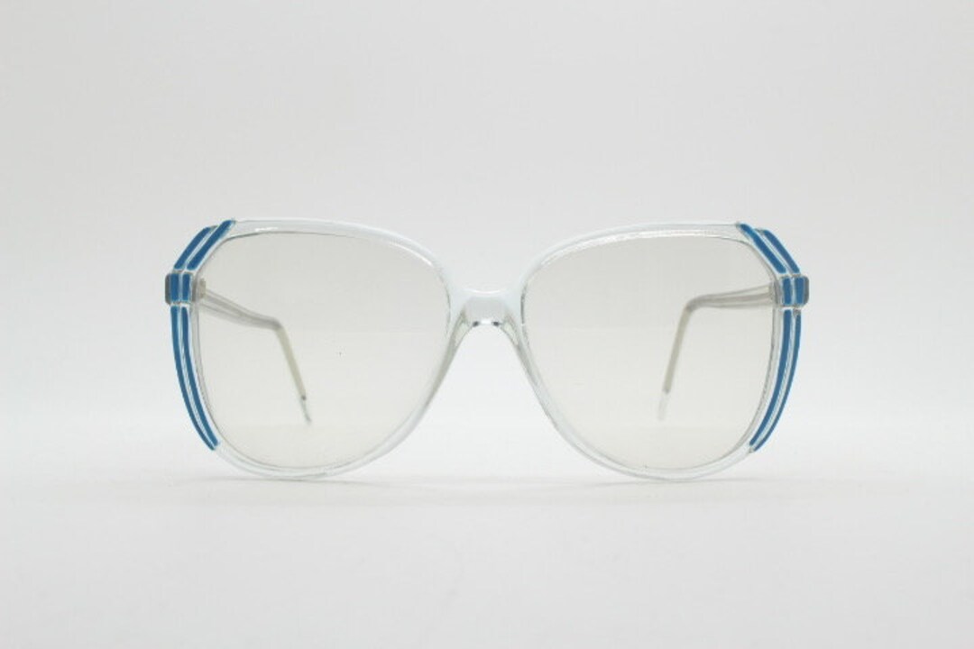 80s Vintage Oversized Polarised Sunglasses. Women's Transparent Crystal ...