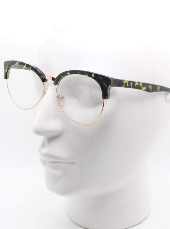 90s vintage modified cat eye glasses. Tortoise br… - image 7