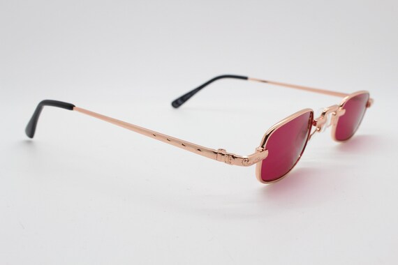 90s vintage small rectangular sunglasses. Imposin… - image 8