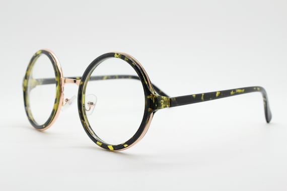 90s vintage tortoise round glasses. 30s, 20s styl… - image 1