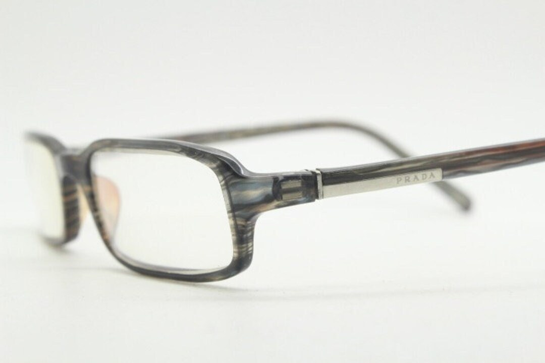 Prada Vintage Rectangular Glasses Model VPR O6G Made in Italy. Vibrant ...