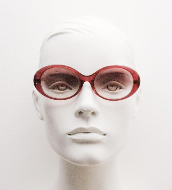 Rebecca Taylor Y2K Chunky Oval Sunglasses Made in Japan  display picture 2