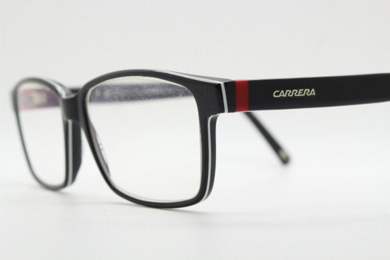 Carrera Rectangular Glasses. Black and White Layered Acetate  display picture 2